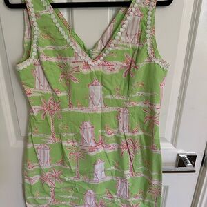 Lilly Pulitzer Green and Pink Tropical Dress